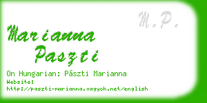 marianna paszti business card